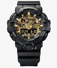 G-Shock GA-700CF-1ACR Black & Gold Camo Analog & Digital Watch