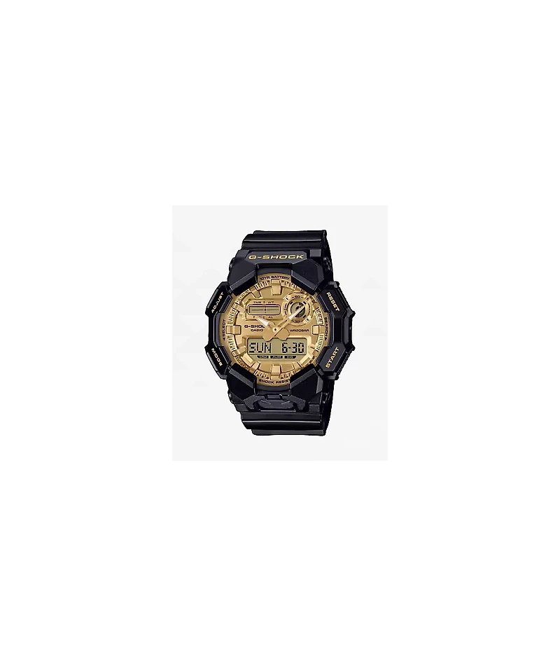 G-Shock GA010GGB-1A9 Black & Gold Analog & Digital Watch