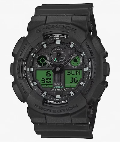 G-Shock GA100BEG-1A Black & Electro Green Analog & Digital Watch