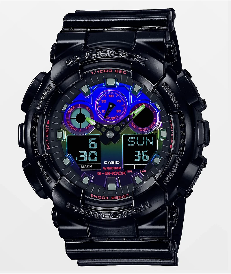 G-Shock GA100RGB-1A Black & Multi Watch