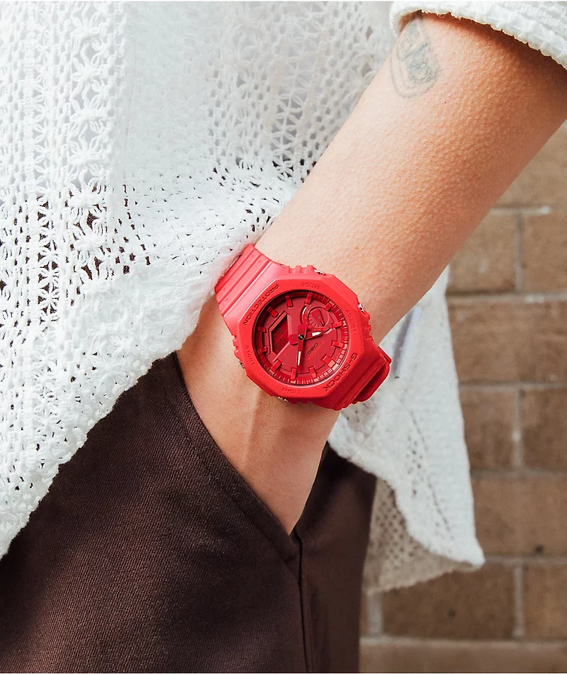 G-Shock GA2100-4A Red Analog & Digital Watch