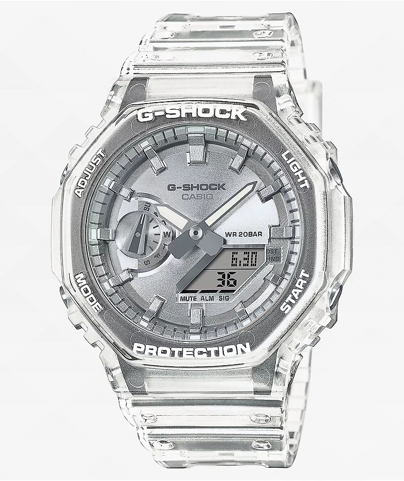 G-Shock GA2100BM-7A8 Clear & Silver Analog & Digital Watch