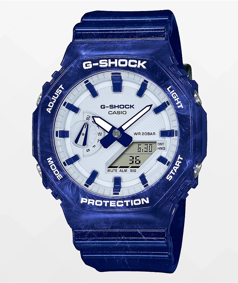 G-Shock GA2100BWP-2A Blue & White Watch