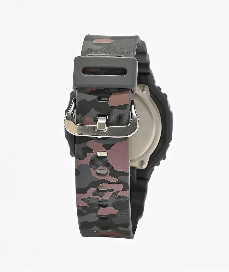 G-Shock GA2100CM-8A Black & Red Camo Analog & Digital Watch