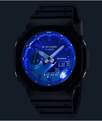 G-Shock GA2100FL-1 Black & Blue Vapor Analog & Digital Watch