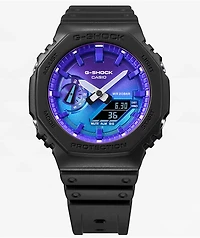 G-Shock GA2100FL-1 Black & Blue Vapor Analog & Digital Watch