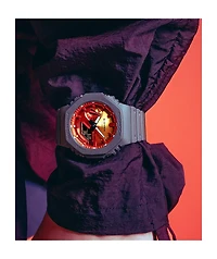 G-Shock GA2100FL-8 Black & Red Vapor Analog & Digital Watch
