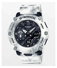 G-Shock GA2200 White Marble & Black Digital & Analog Watch