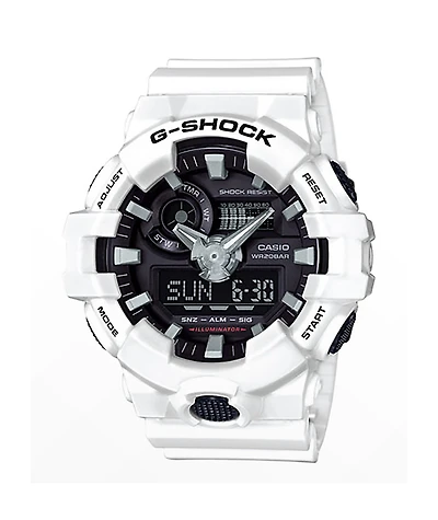 G-Shock GA700-7A White & Black Analog & Digital Watch