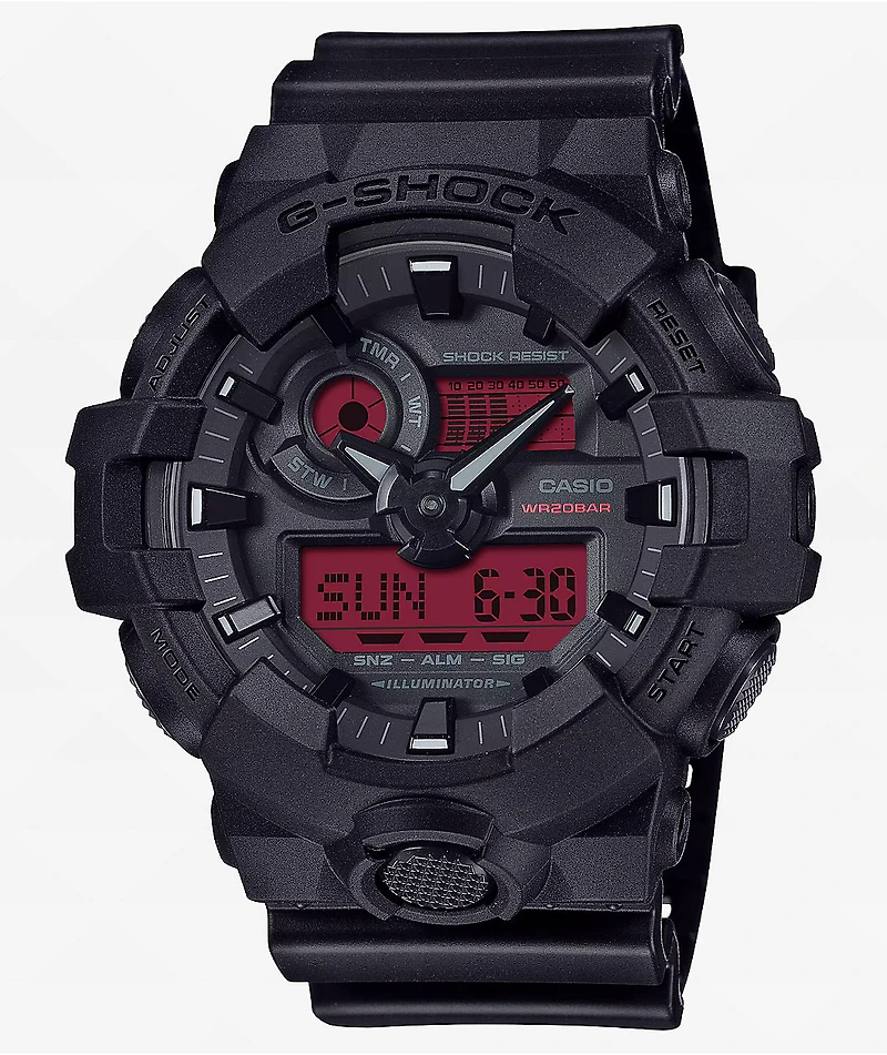 G-Shock GA700BBR-1A Black & Red Analog & Digital Watch