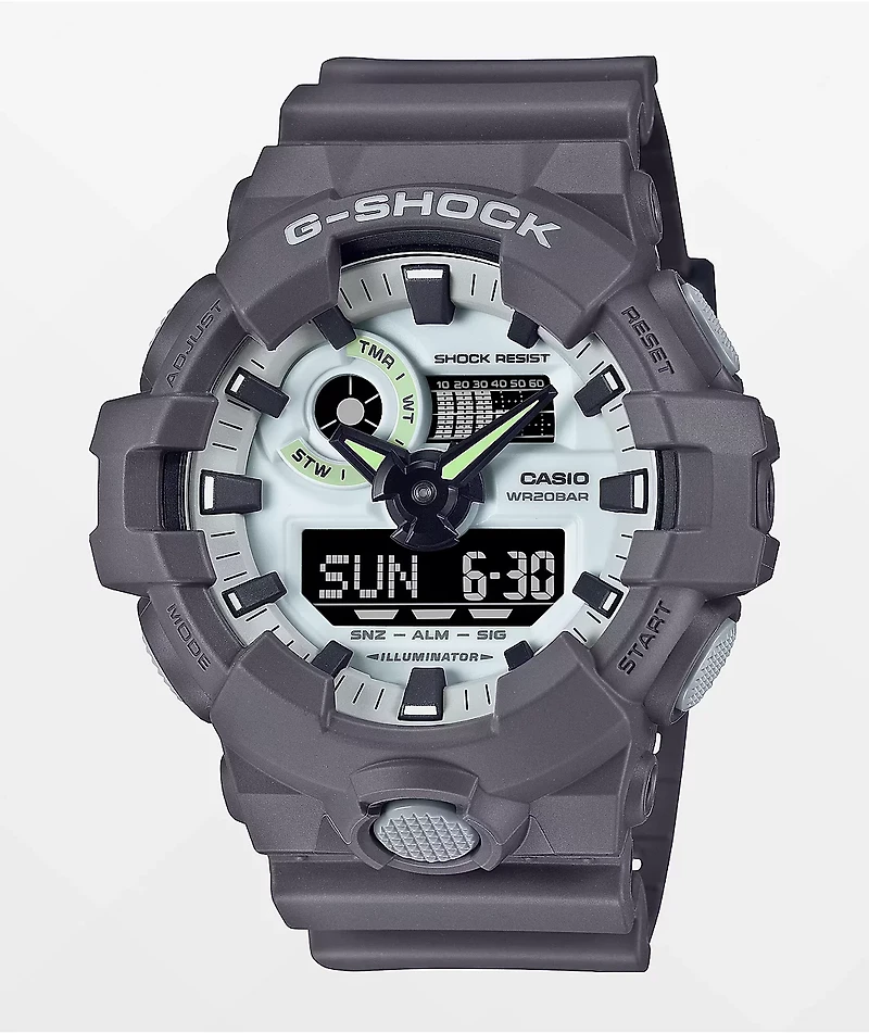 G-Shock GA700HD-8A Grey & Glow In The Dark Analog Watch