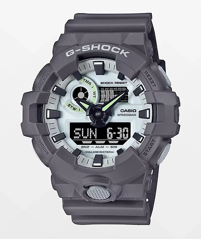 G-Shock GA700HD-8A Grey & Glow In The Dark Analog Watch