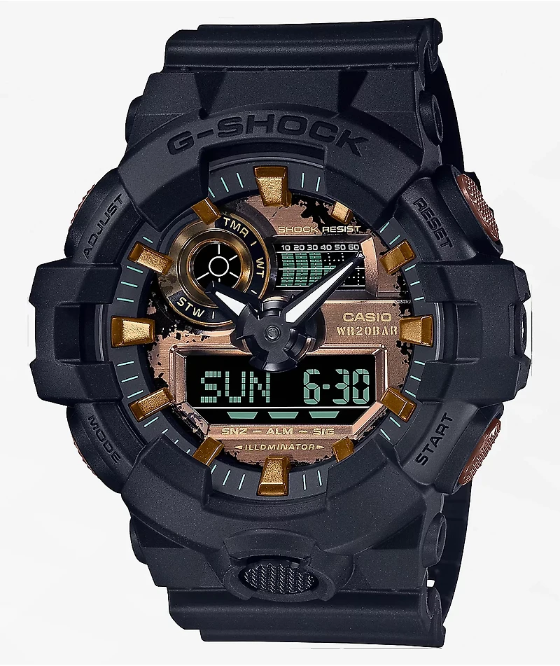 G-Shock GA700RC-1ACR Black & Rust Watch