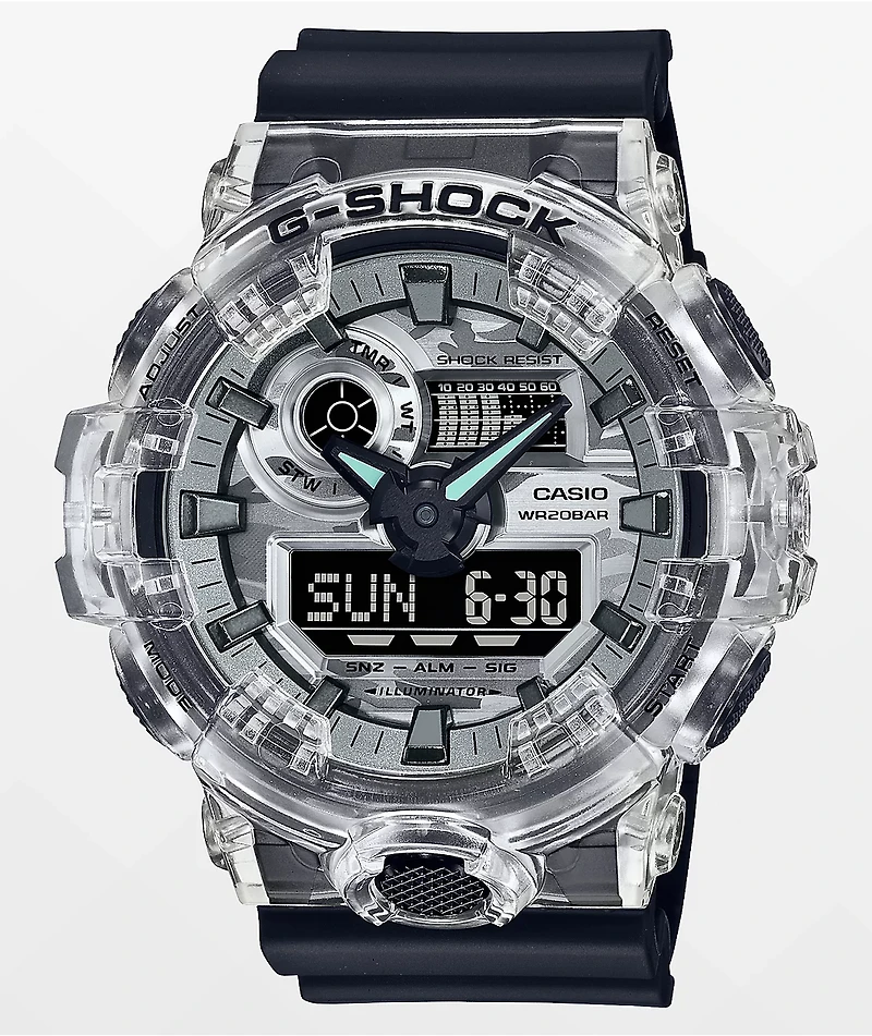 G-Shock GA700SKC-1A Black, Camo & Transparent Watch