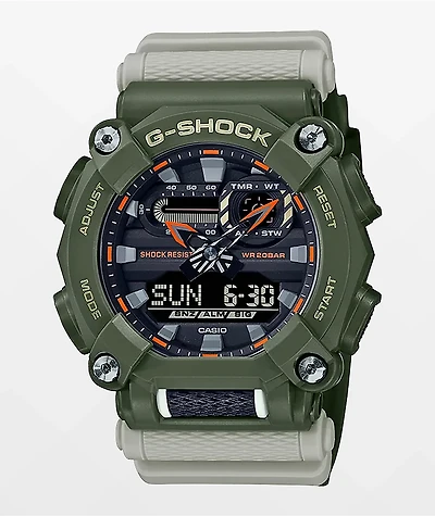 G-Shock GA900HC Green & Off-White Digital & Analog Watch