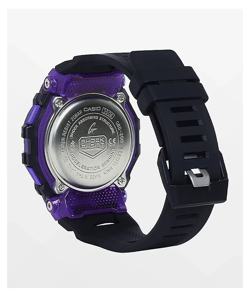 G-Shock GBD200 Black & Purple Digital Watch