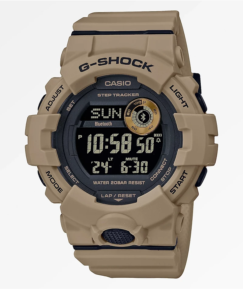 G-Shock GBD800 Dark Khaki & Black Digital Watch