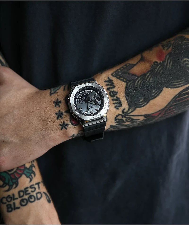 G-Shock GM2100 Metal Cover Black & Silver Analog Watch