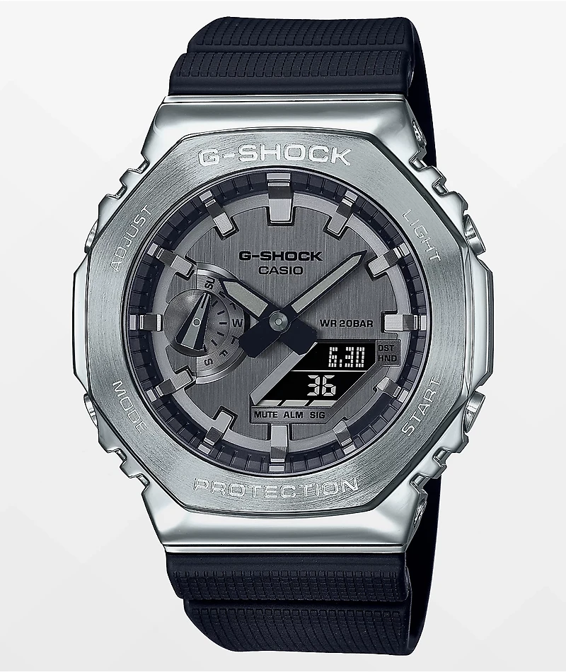 G-Shock GM2100 Metal Cover Black & Silver Analog Watch