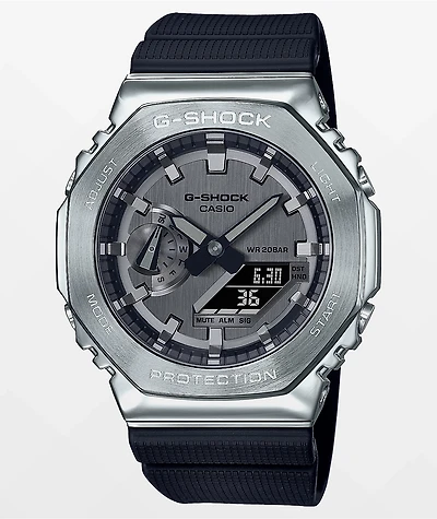 G-Shock GM2100 Metal Cover Black & Silver Analog Watch