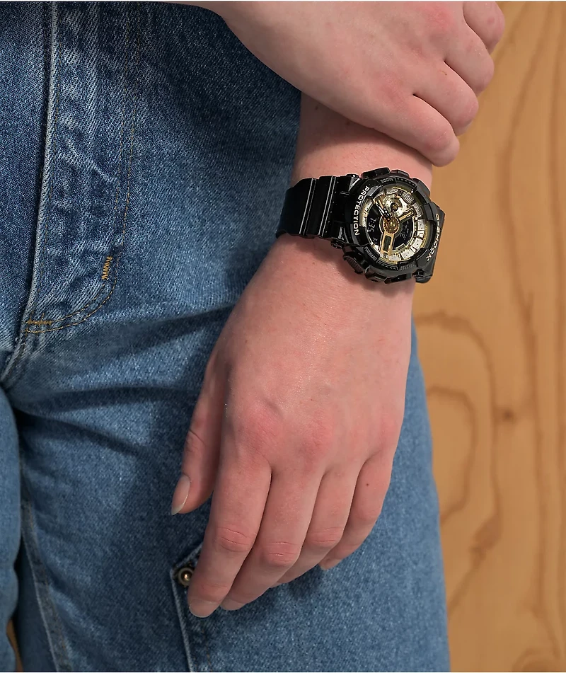 G-Shock GMAS110GB-1A Black & Gold Watch