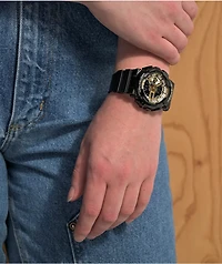 G-Shock GMAS110GB-1A Black & Gold Watch