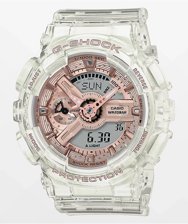 G-Shock GMAS110SR Transparent Rose Gold Watch