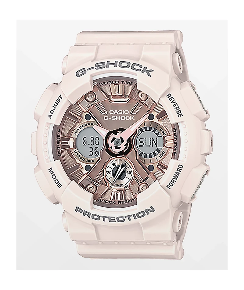 G-Shock GMAS120MF-4A Light Pink & Gold Watch