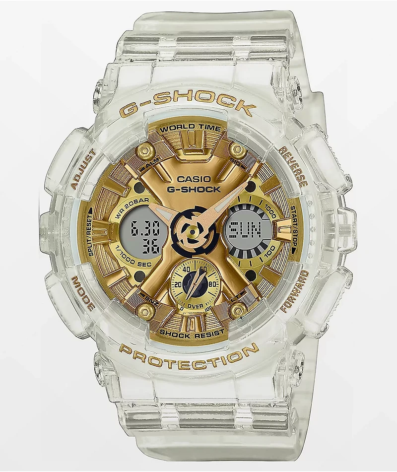 G-Shock GMAS120SG-7A Transparent & Gold Analog Watch