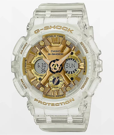G-Shock GMAS120SG-7A Transparent & Gold Analog Watch