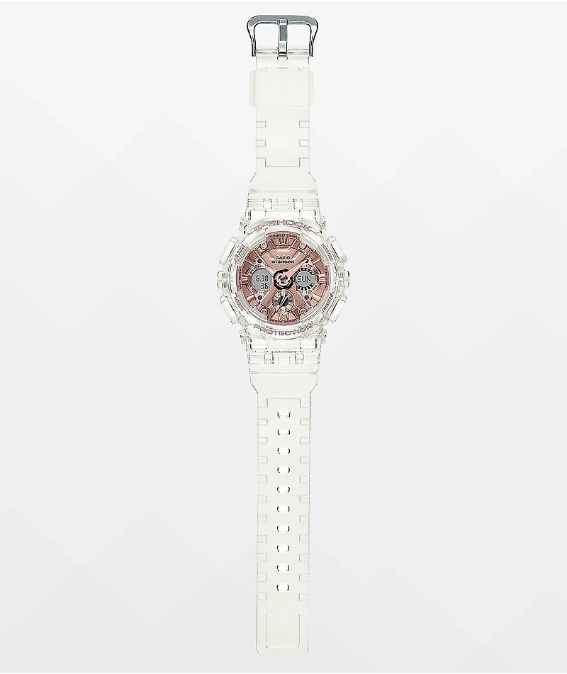 G-Shock GMAS120SR Transparent Rose Gold Watch