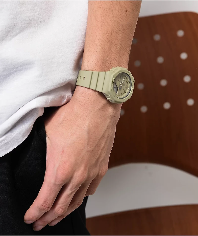 G-Shock GMAS2100BA-3A Matte Green Digital & Analog Watch
