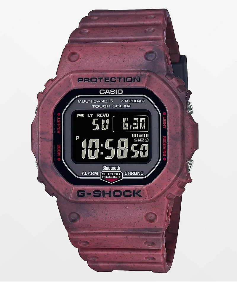 G-Shock GWB5600SL-4 Digital Red Marble & Black Watch
