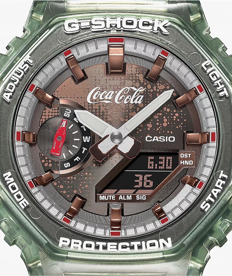G-Shock x Coca-Cola GA2100CC-3A Bottle Green & Brown Analog & Digital Watch
