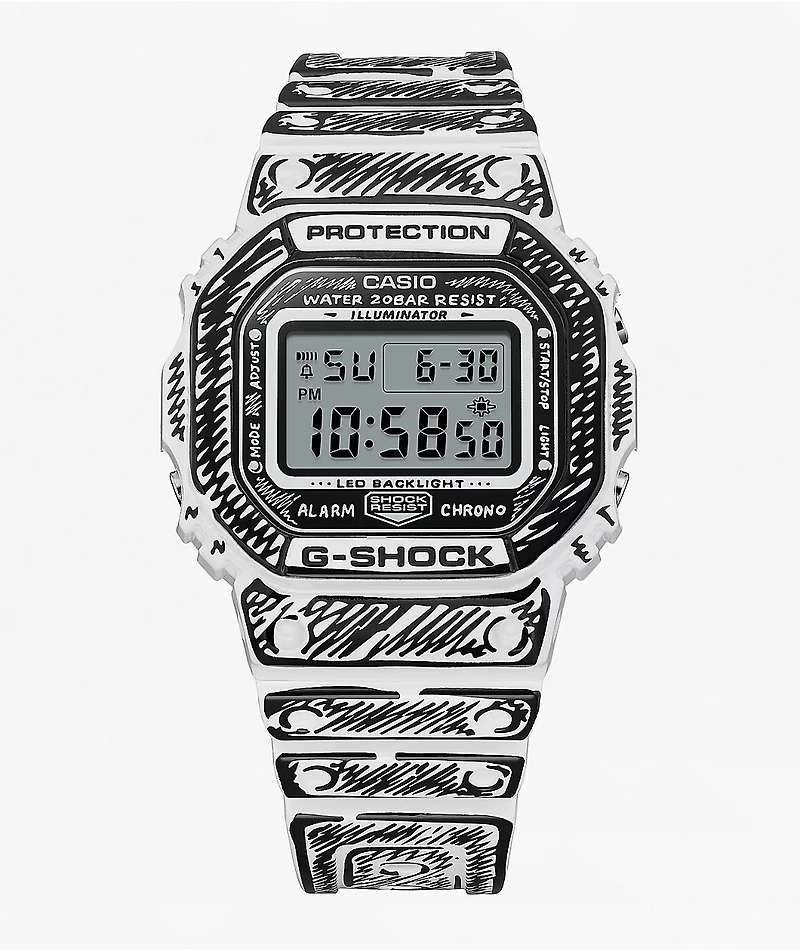 G-Shock x Joshua Vides DW5600JV-7CR White Digital Watch