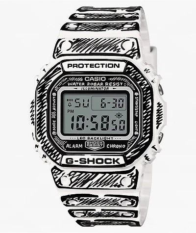G-Shock x Joshua Vides DW5600JV-7CR White Digital Watch
