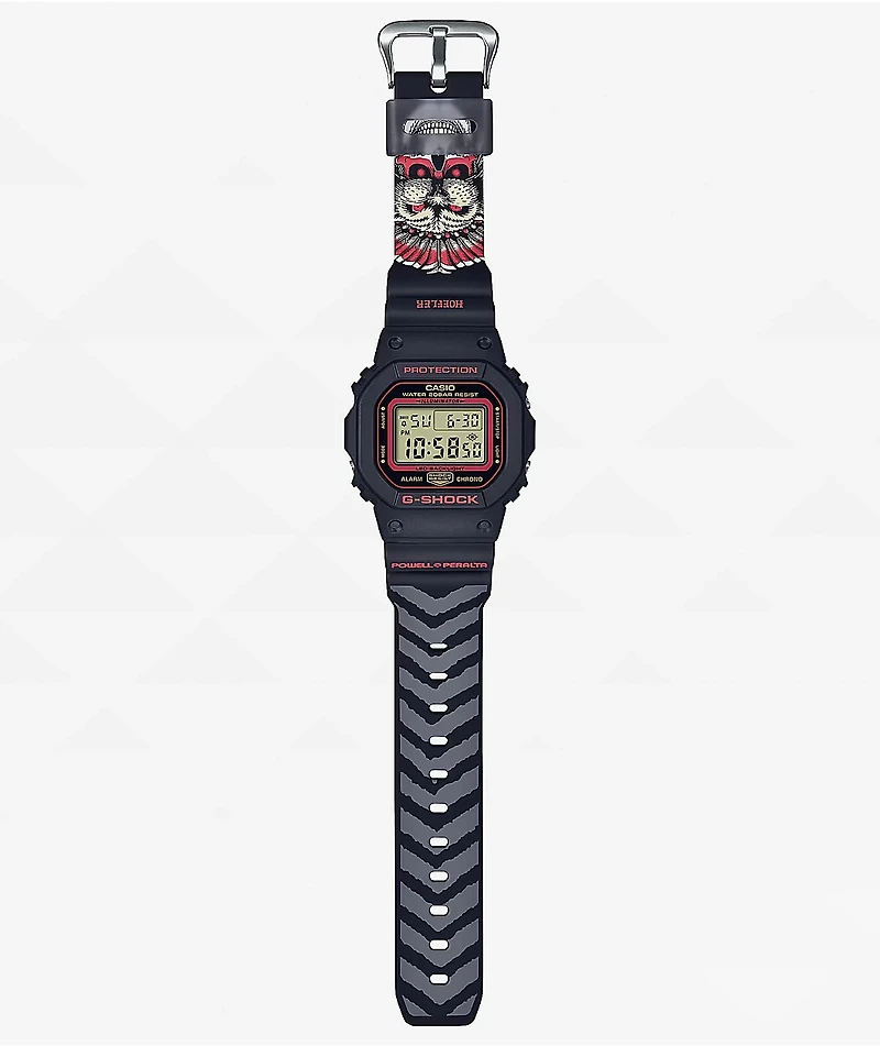 G-Shock x Kelvin Hoefler x Powell Peralta DW5600KH-1 Black & Red Digital Watch