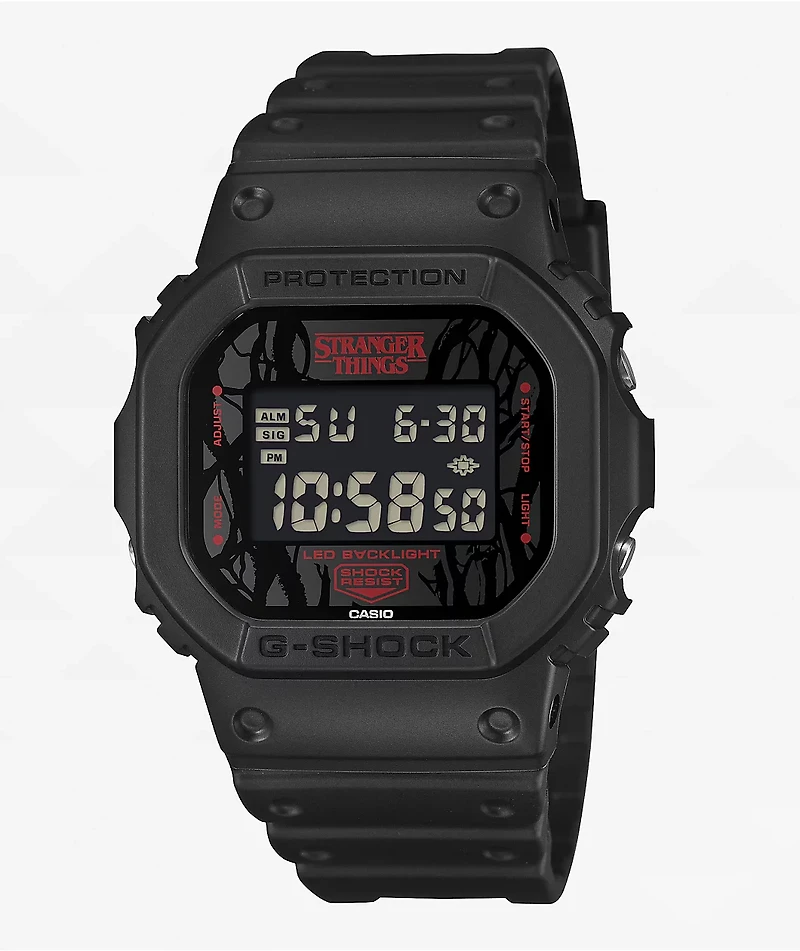 G-Shock x Stranger Things DW5600STT-1 Black & Red Digital Watch