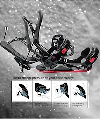 GNU Cheeter Black Snowboard Bindings 2026