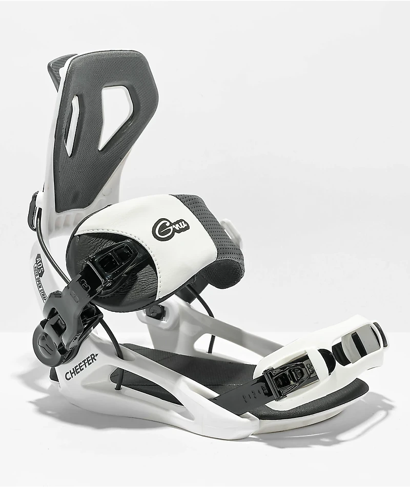 GNU Cheeter White Snowboard Bindings