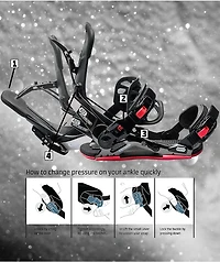 GNU Psych Black Snowboard Bindings 2026