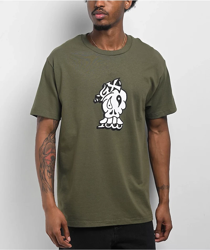 GX1000 Mind Over Matter Olive T-Shirt