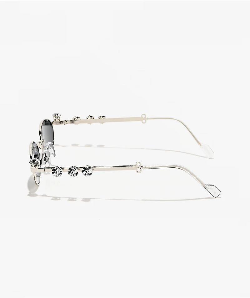 Gem'd Wire Silver Sunglasses