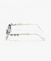 Gem'd Wire Silver Sunglasses