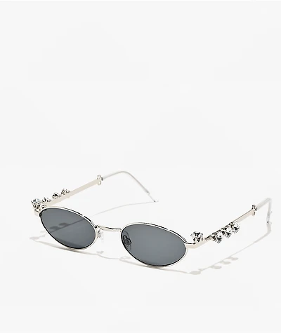 Gem'd Wire Silver Sunglasses