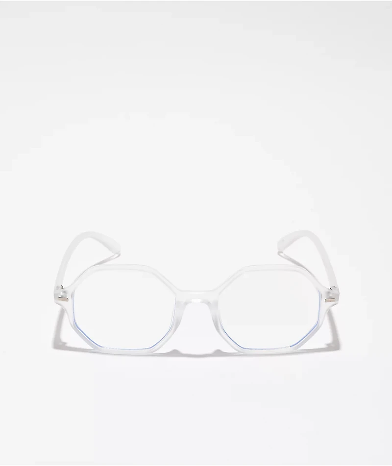 Geo Matte Crystal Blue Light Glasses