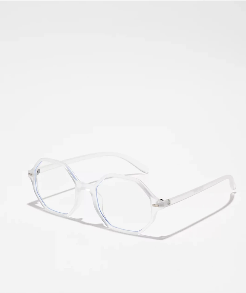 Geo Matte Crystal Blue Light Glasses