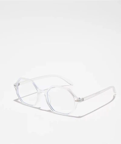 Geo Matte Crystal Blue Light Glasses