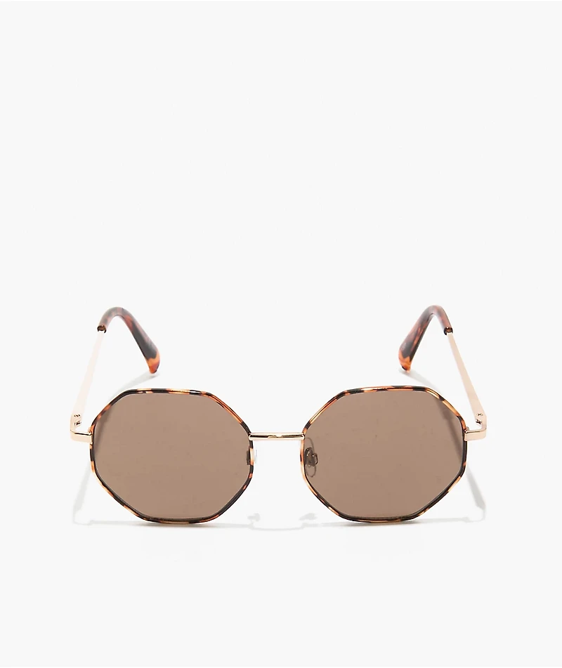 Geometric Black & Tortoise Sunglasses