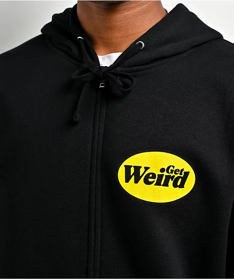 Get Weird Black Zip Hoodie